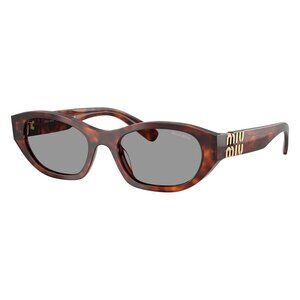 New MIU MIU Red Cat Eye SMU A04 21C-40O Sunglasses Women